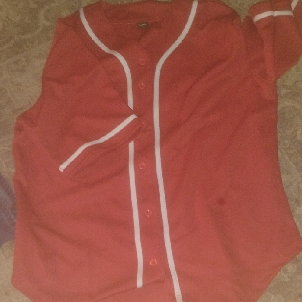 Classic Red Men's Baseball Jersey